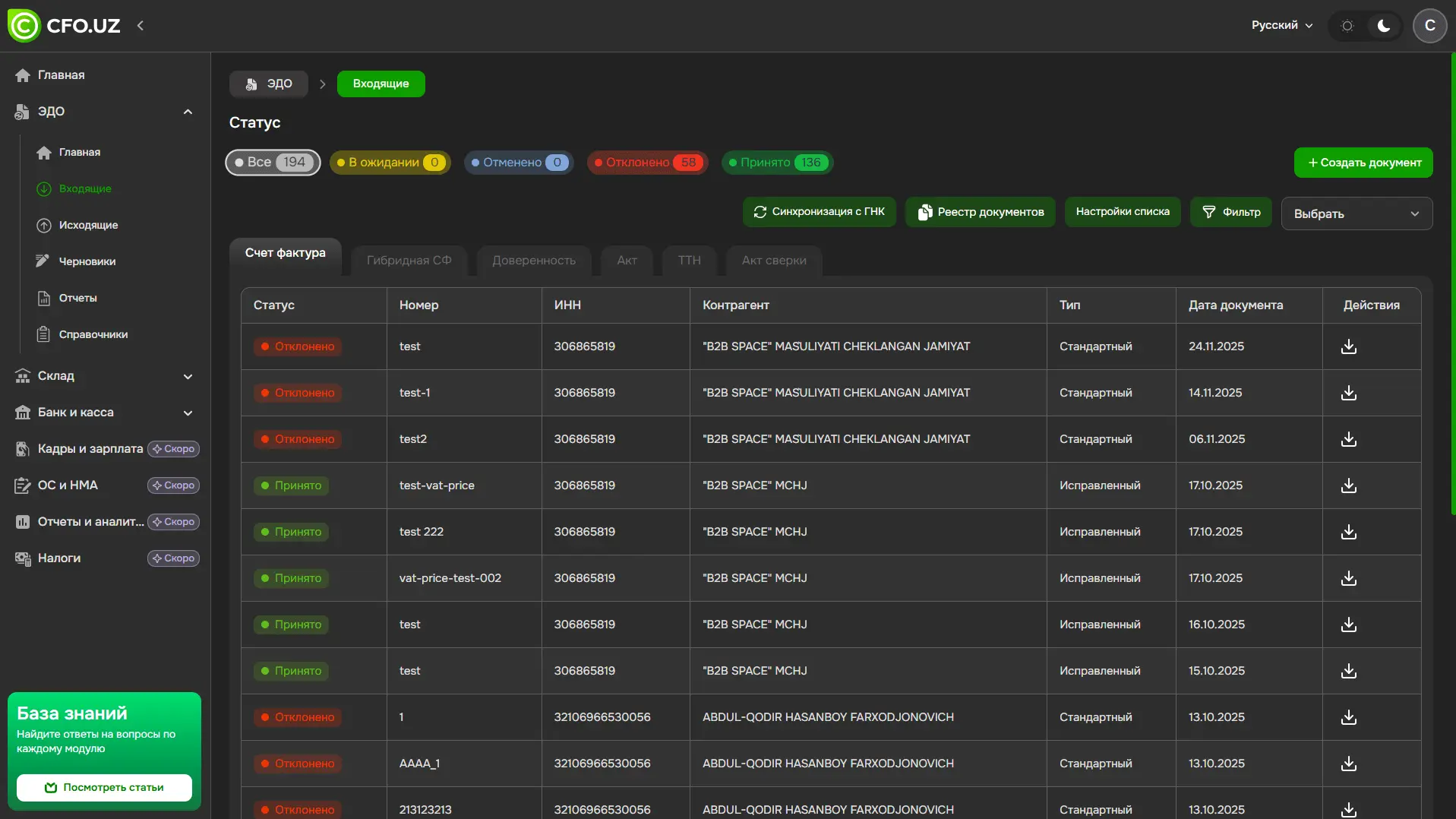 CFO platform - Financial management and enterprise resource planning